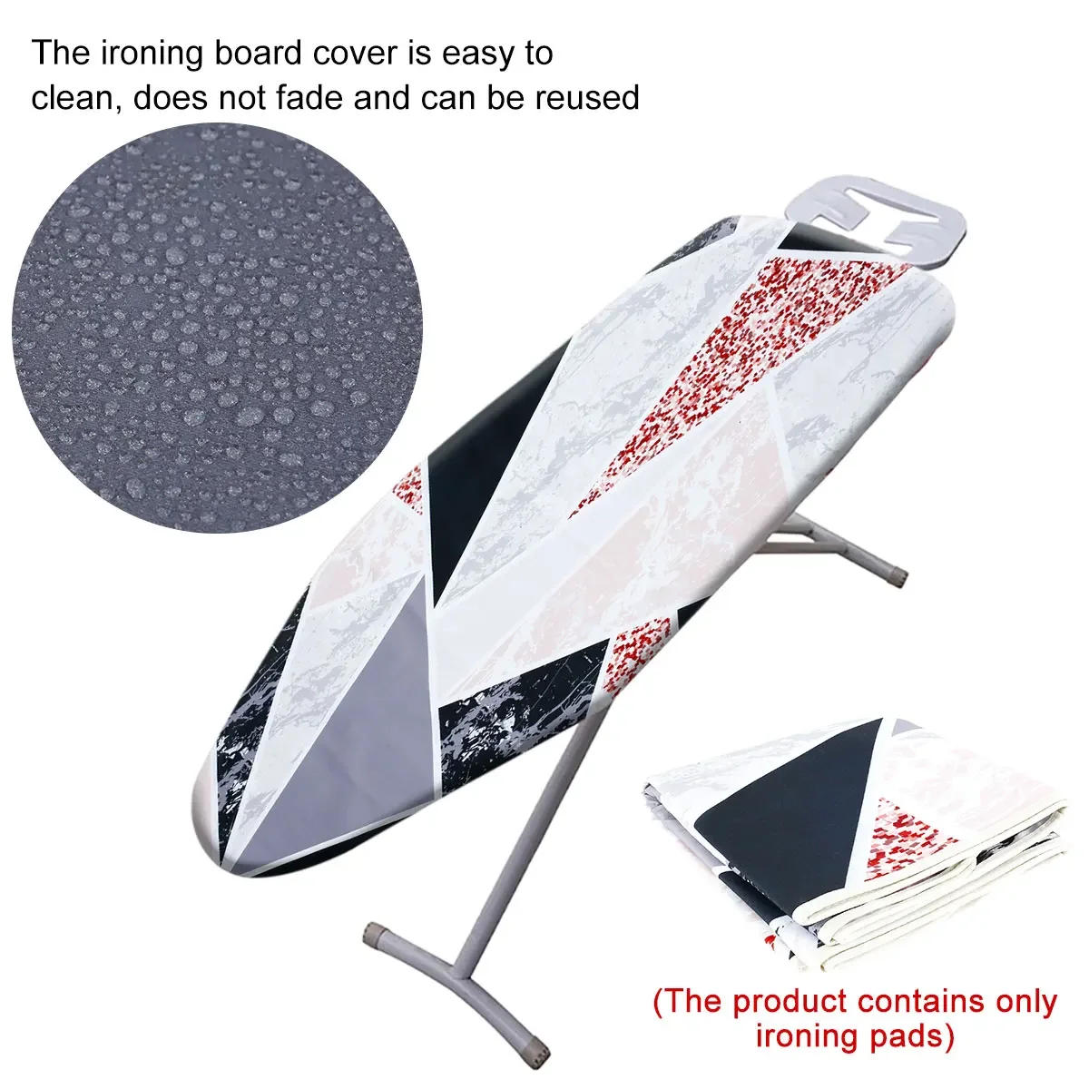 Description Picture 3 of itemIroning Board Cover Scorch Resistant, Extra Thick Cotton Iron Cover with Padding Heat Reflective Heavy Duty Pad Approx 140x50cm