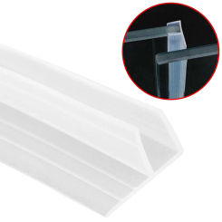 2m Bath Shower Screen Door Seal Strip Rubber Glass Door F-Shaped Water Blocking Weatherstrip Bathroom Sealing Accessories