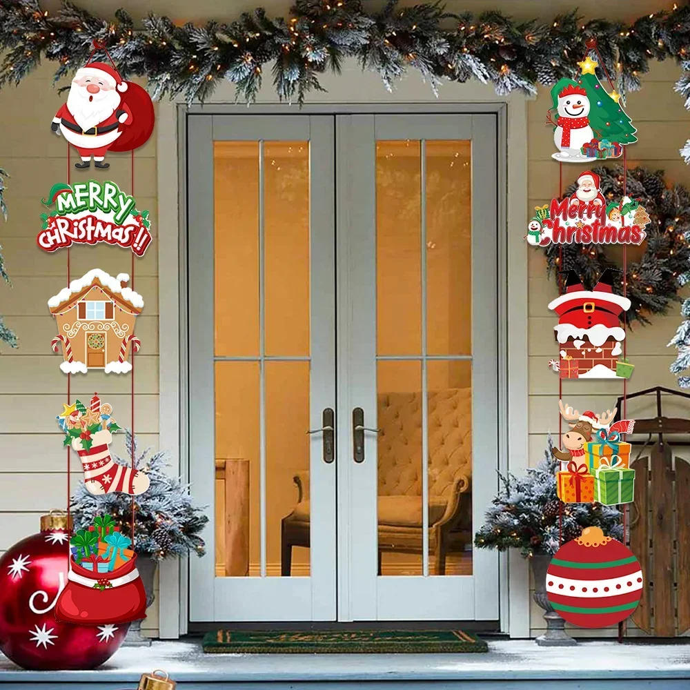 Description Picture 3 of itemChristmas Decorations Party Door Decorations Santa Claus Door Decorations Banners Pendants Party Supplies