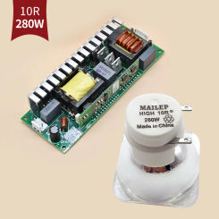 Mailepu Shake Head Light Bulb 10R 280W Ballast/Power 10R 280W Sharp Beam/Shake Head Spotlight 10R MSD