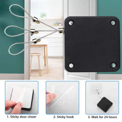 Punch-free Automatic Sensor Door Closer Strong Pull 800G Anti-theft Wire Rope Retractable Cabinet Catch Door Closer Buffer