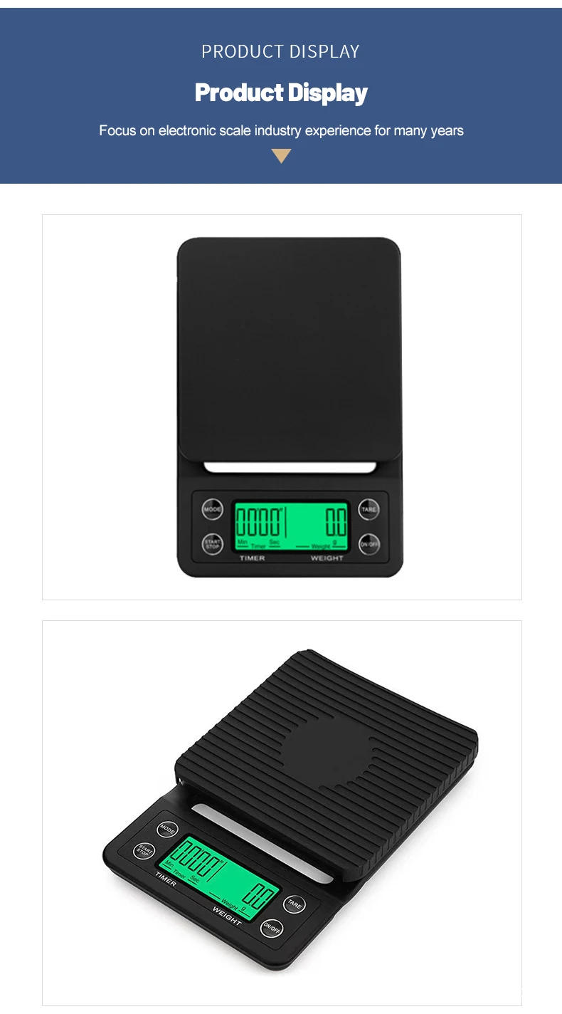 Description Picture 4 of itemPrecision Drip Coffee Scale Coffee Weighing 0.1g Drip Coffee Scale with Timer Digital Kitchen Scale High Precision LCD Scales