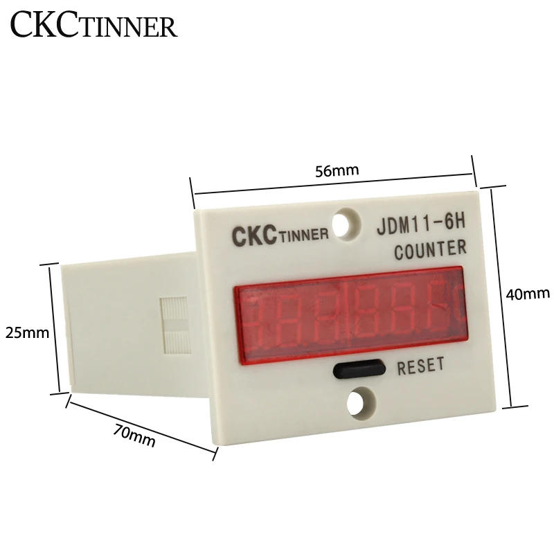Description Picture 3 of itemDigital Counter JDM11-6H Electronic Industrial Counter with Proximity Switch NPN LJ12A3 LJ18A3 E3F-30C4 PL05-N SN04 Foot Switch