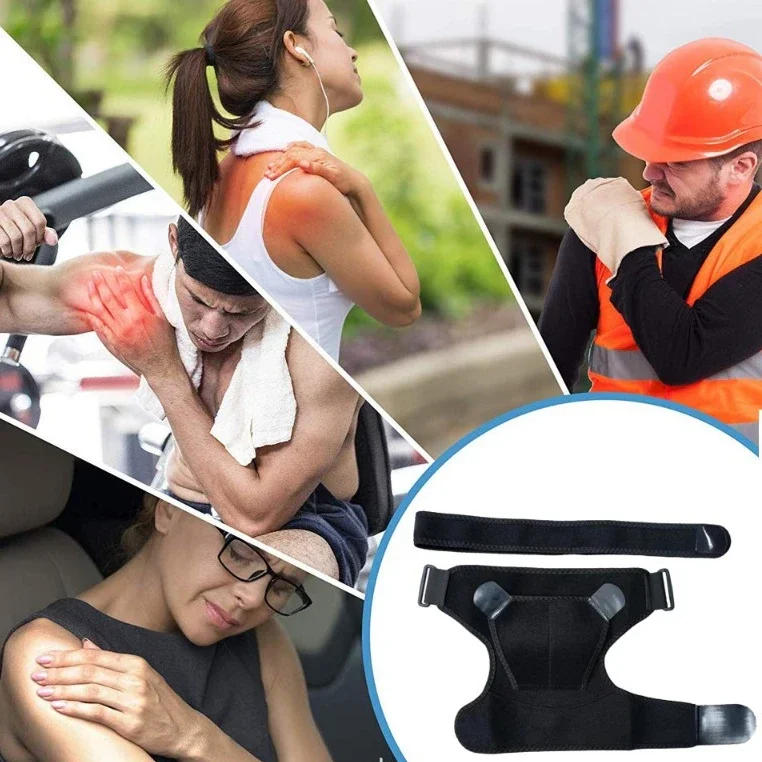 Description Picture 3 of itemAdjustable Breathable Shoulder Support Brace Pad Sports Care Single Back Belt Band Strap Wrap Men & Women Protective