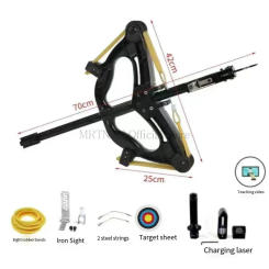 60 Pound Steel Ball Continuous Firing Metal Compound Bow Laser Aiming Pulley Bow Outdoor Hunting and Shooting Practice Package