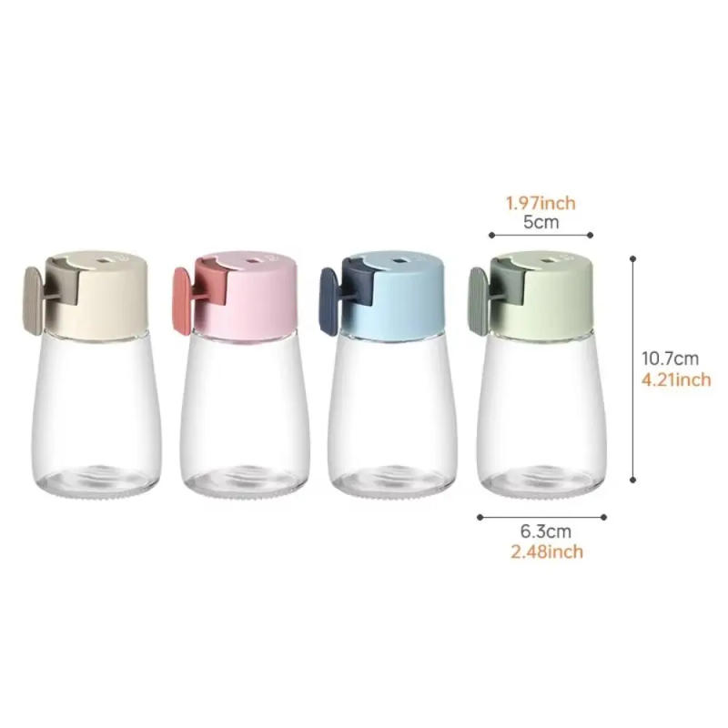 Description Picture 4 of item4Pcs Press Type Measuring Seasoning Bottle 0.5g Transparent Precise Spice Dispenser Refillable Adjustable