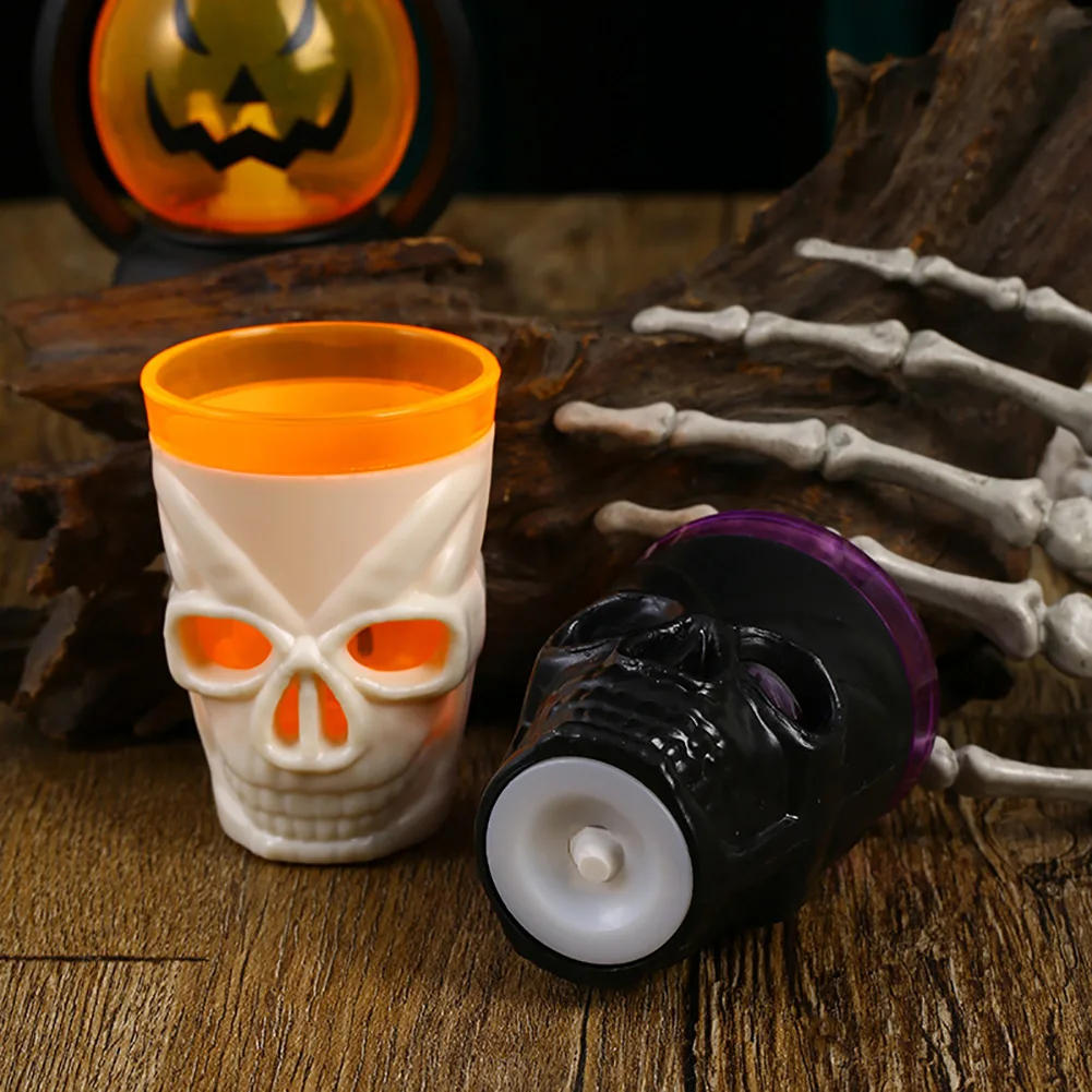 Description Picture 5 of item250ml Halloween Luminous Skull Wine Mug LED Skeleton Water Drink Cup Horror Glowing Cup Party Supplies Bar Club Gathering Decor