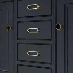 Handles Drawer Cabinet Furniture Kitchen Handles for Cabinet Knob Door Drawer Furniture Kitchen Knob Black/White+Gold Hardware