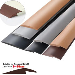 PVC Self-adhesive Protective Floor Mat Flat Button Strip Strips Fit 3~10mm Flooring Threshold Seam Edge Trim Home Decoration