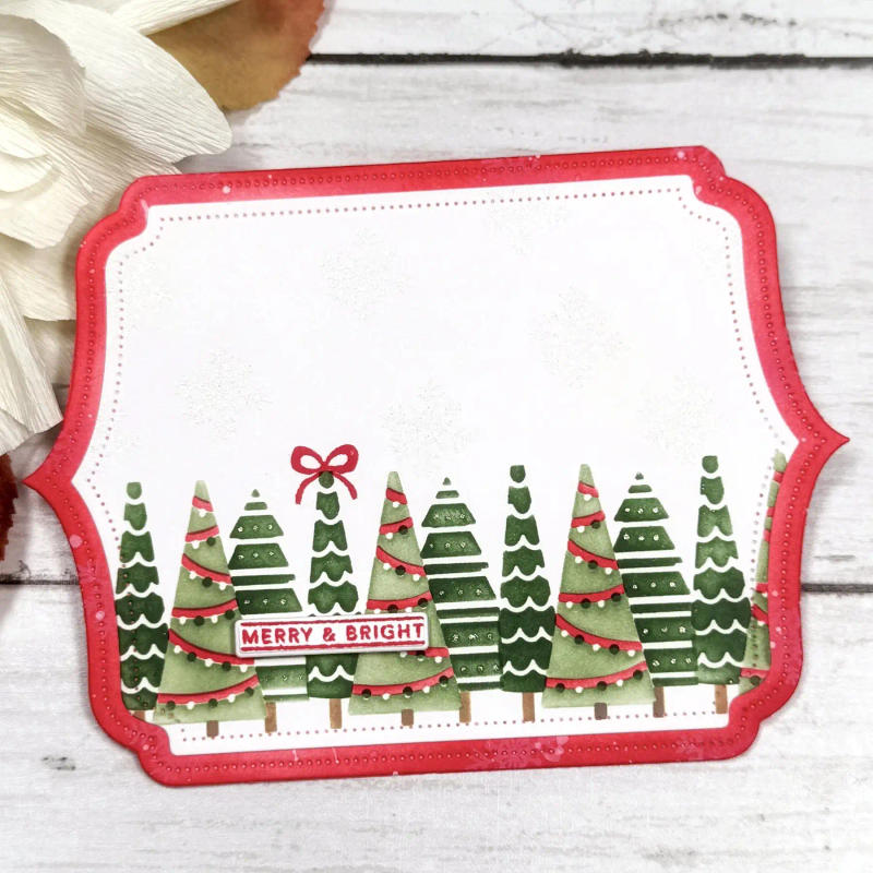 Description Picture 3 of itemChristmas Word Postcard Road Background Clear Stamps Cutting Dies Stencil for DIY Making Gift Card Scrapbook 2025 Cozy Corners