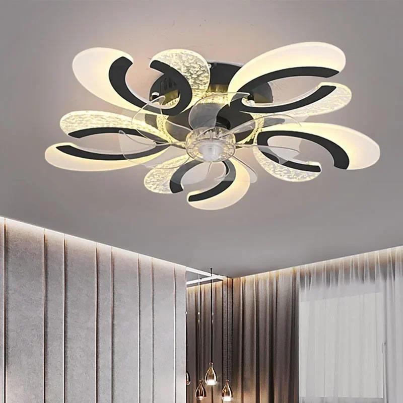 Description Picture 2 of itemModern minimalist ceiling fan light LED light intelligent remote control bedroom silent fan light ventilation ceiling fan 220V