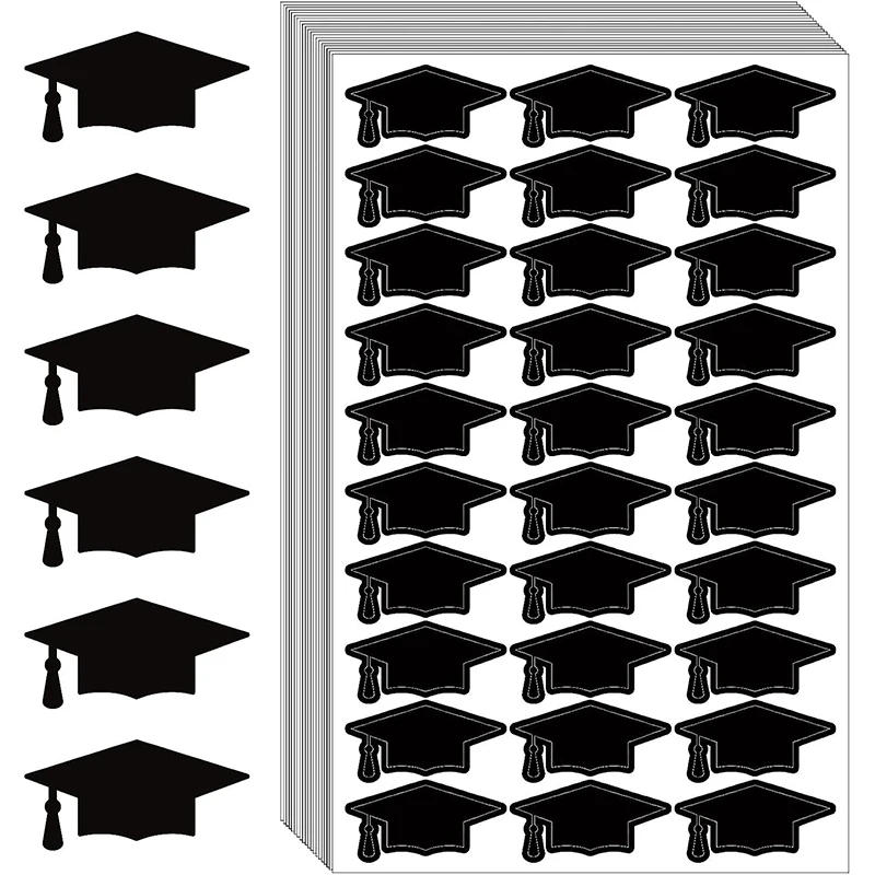 Description Picture 3 of itemSelf-Adhesive Decorative Graduation Cap Stickers Graduation Hat Labels for Graduation Party Chocolate Envelopes Gift Bags Decor
