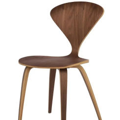 Walnut Colored Leisure Chair Solid Wood Living Room Seat Retro Industrial Style Coffee Shop Dining Chair with Backrest