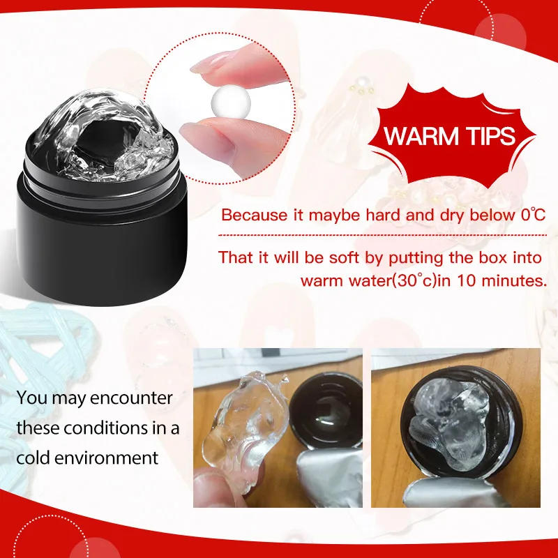 Description Picture 2 of itemMEET ACROSS 2Pcs/Set Aurora Non Stick Hand Extension Gel Nail Polish Dream Color Extension Gel Rhinestone Glue Nail Art Varnish