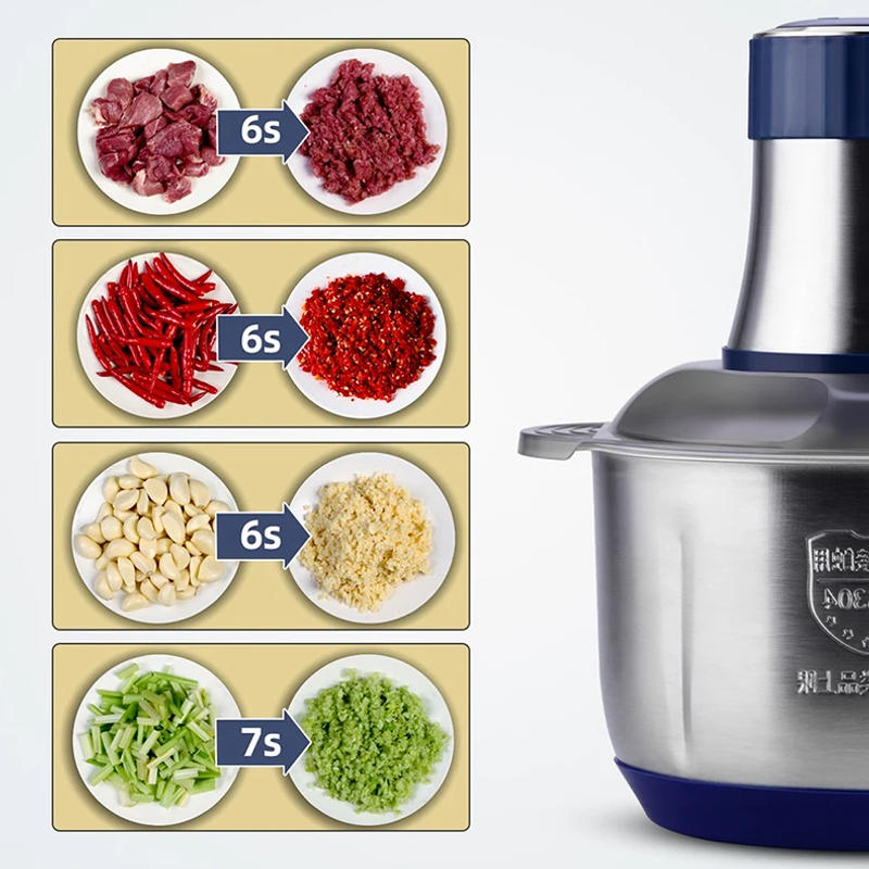 Description Picture 4 of itemElectric Meat Grinders 4L Household Automatic Meat Grinder 2L Cooking Mincer Machine 4D Blade Quick Processing Kitchen Appliance