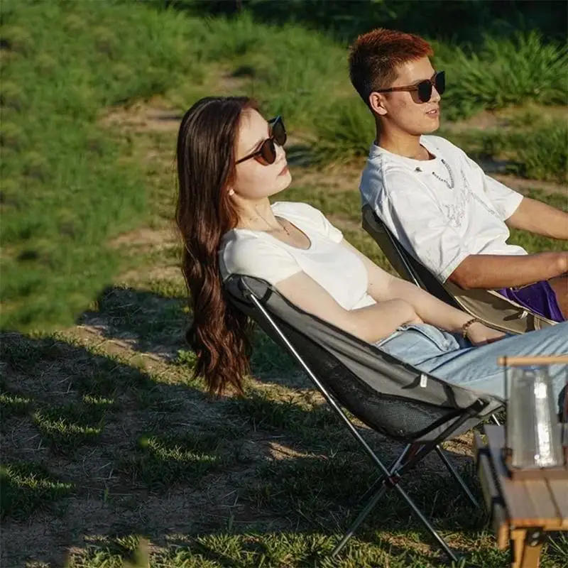 Description Picture 4 of itemNew 1 Pcs Outdoor Hiking Fishing Backpacking Full-Aluminum Frame Folding Camping Chair Compact And Portable With Carry Bag