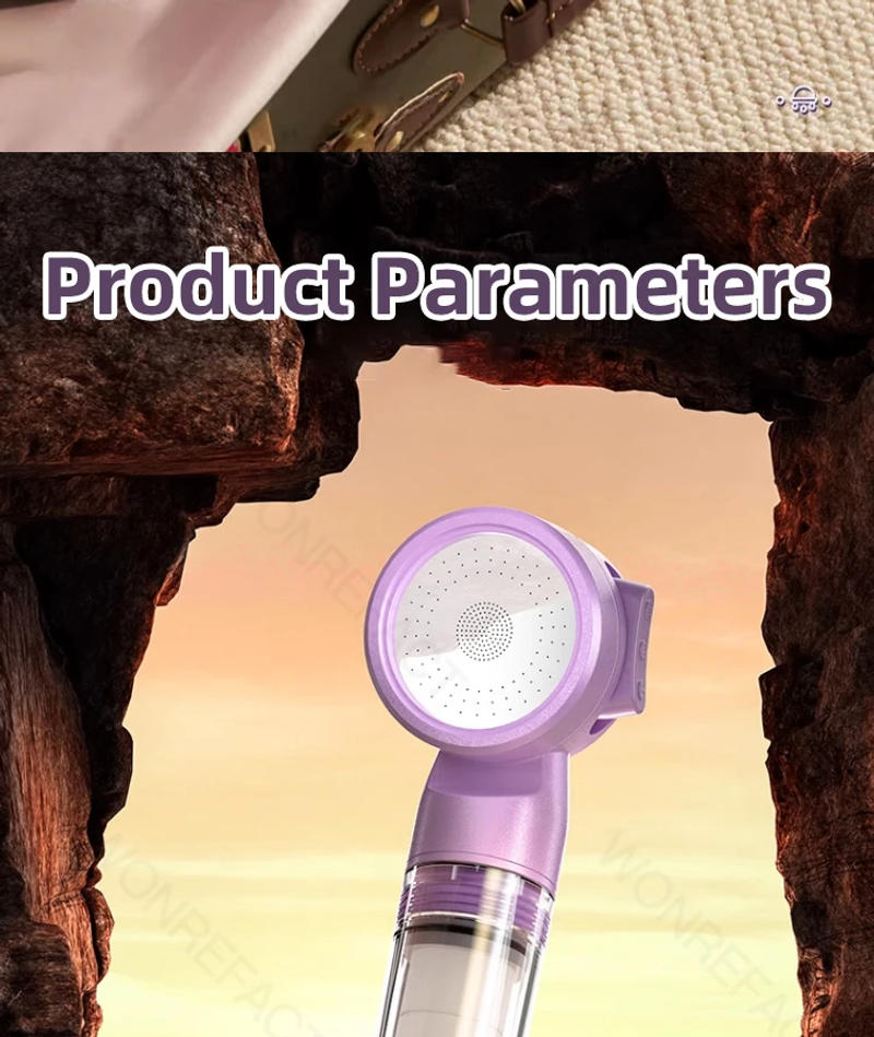 Description Picture 2 of itemMini Filtered Shower Head for Travel High Pressure Handheld Shower Head Travel Visible Filtered Shower Head Three Models