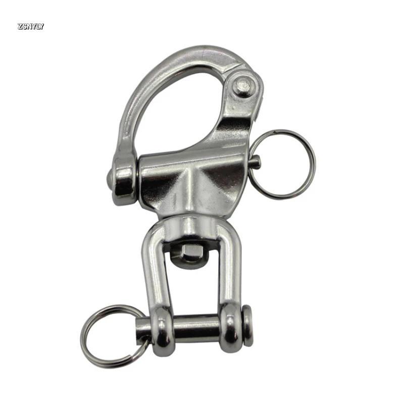 Description Picture 4 of itemSnap Swivel 304 Stainless Steel Shackle Marine Boat Sail Hardware 6.8 x 3 cm Heavy duty high strength swivel snap shackle hook