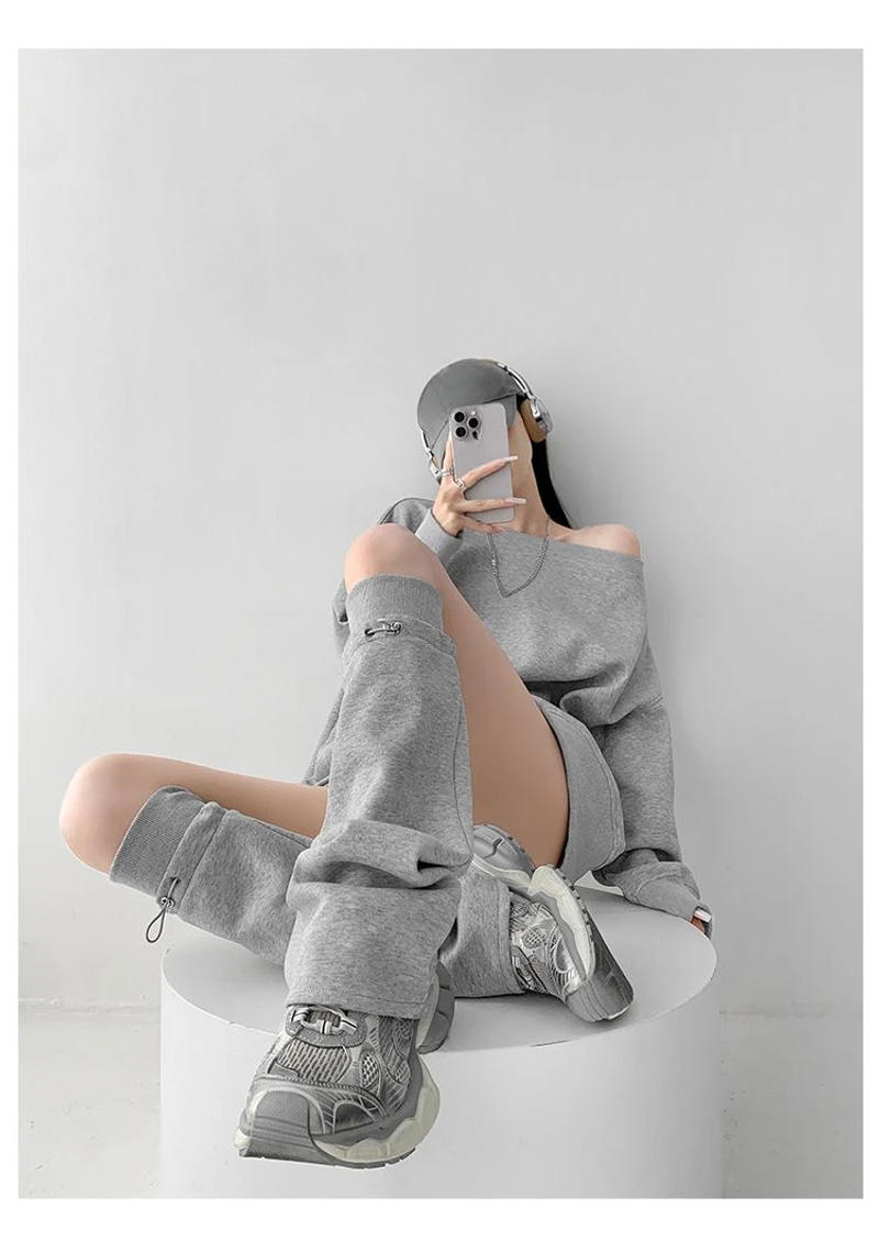 Description Picture 6 of itemLolita Long Socks Women Boot Cuffs Harajuku Leg Warmers Warm Foot Cover Cargo Sports Warmer Ladies Autumn Winter Cool Socks