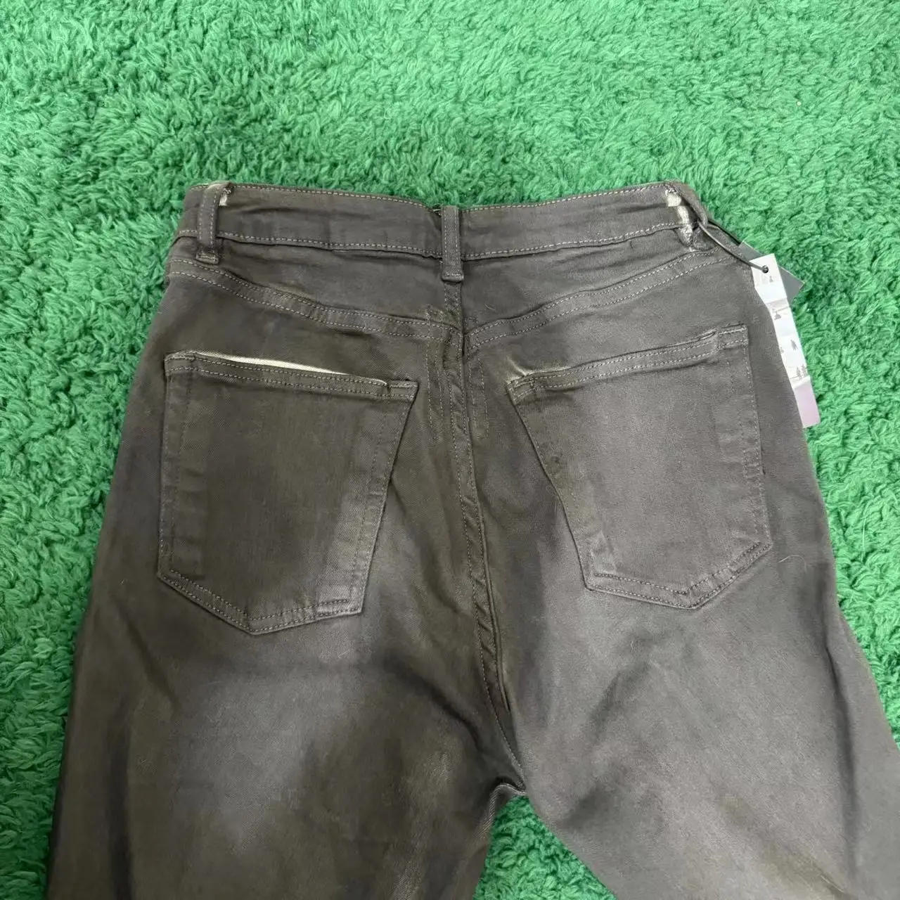 Description Picture 6 of itemHigh Street Rick Men Jeans Spring Women Gradient Flared Pants Ro Fashion Brand Owens Y2k Worn Out Vintage Wide Leg Casual Pants