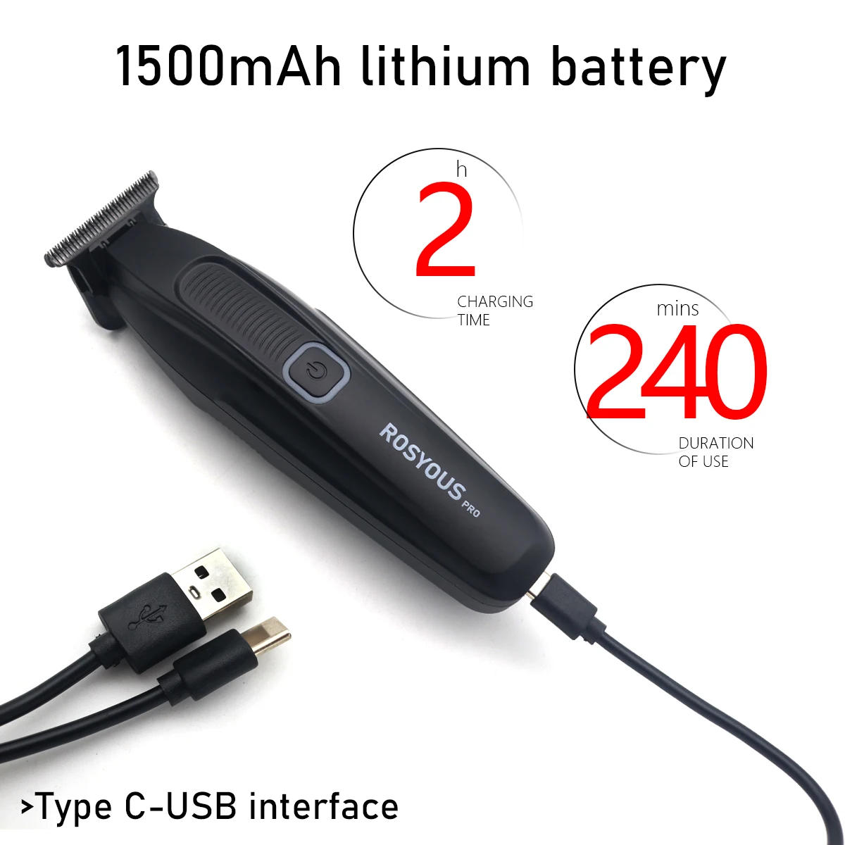 Description Picture 5 of itemHair Clipper Men Professional Kit with LED Display 9000RPM DLC Blade Barber Shop Hair Cutting Machine