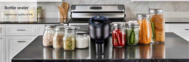 Description Picture 3 of itemElectric Automatic Kitchen Min Mason Jar Vacuum Sealer Kit - Pump Machine with Lids Food Preservation Jar Sealer Set