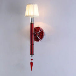 Modern Crystsal 1 Arm Crystal Wall Sconces D14cm H55cm Candle Wall Lamp Crystal Sconce K9 Crystal Wall Lamp AC 100% Guaranteed
