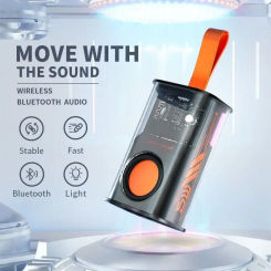 Bluetooth Speaker A36 LED Flashing Soundbar Portable Outdoor Indoor Subwoofer Loudspeaker Support TF Card FM Radio Waterproof