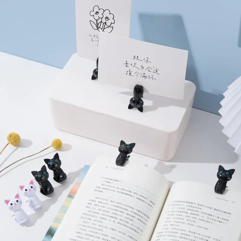 Description Picture 6 of item2-16Pcs Sealing Bag Clips Cute Cat Shape Portable Snack Clamp Office Message Photo Clip Home Laundry Hanging Clothes Sock Clamps