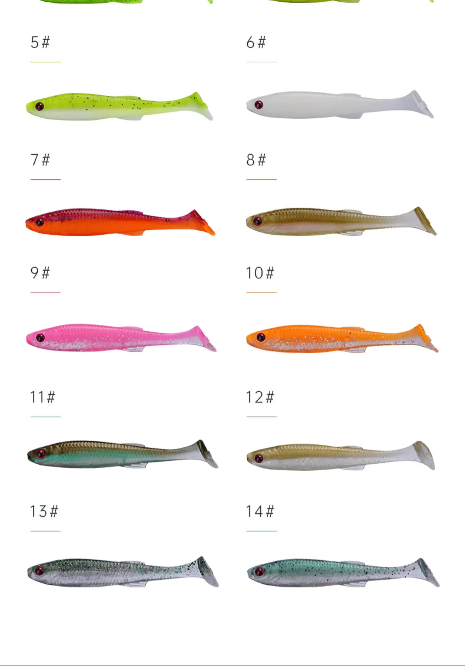 Description Picture 4 of itemFISHANT Fat Real Fish Floating Water T Tail Soft Bait Crank Hook Texas Fishing Black Pit Bass Luya Lure