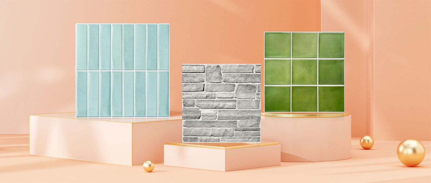 Description Picture 2 of item3D Wall Sticker Self-adhesive 3D Wall Panel Peel and Stick Tile Backsplash for Kitchen Waterproof Tile Sticker