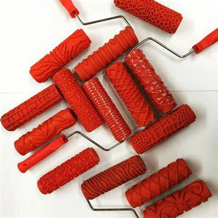 Description Picture 6 of itemDecorative Paint Roller Pattern Embossed Texture Painting Tools for Wall Rubber Airless Pintura Machine Household Brush EG321T