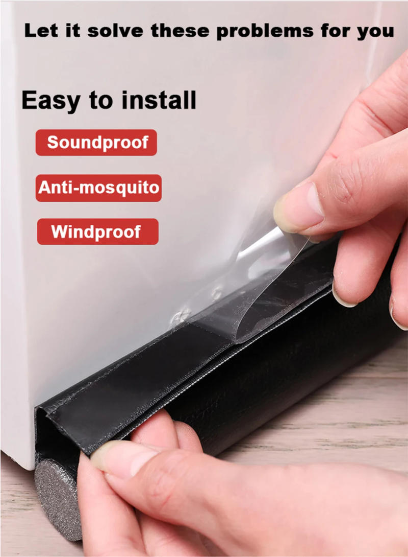 Description Picture 3 of item5 colors Door bottom seal strip Soundproof Insulation Wind Under Door Draft Stopper Blocker Weather Strip for Interior Exterior