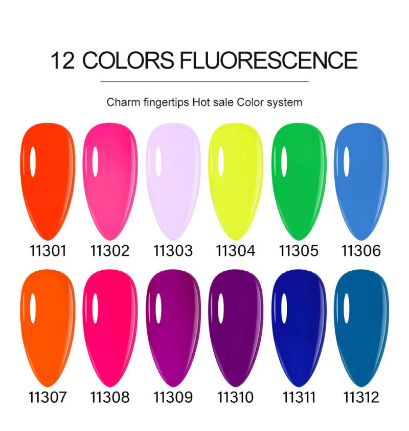 Description Picture 2 of itemClou Beaute 15ml Red Black White Green Neon Gel Nail Polish Base Top Coat Velvet Top 400 Colors Semi Permanent Gel Nail Varnish