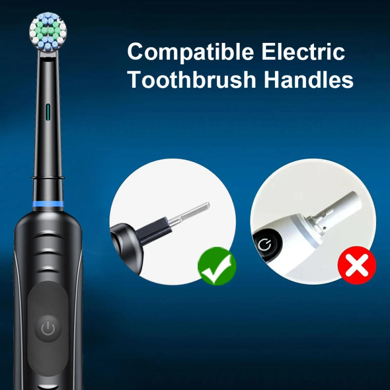 Description Picture 3 of itemReplacement Toothbrush Heads Compatible Professional Electric Toothbrush Heads 4/8/16 Pcs Dupont Bristle Rotaty Brush Heads