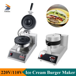 Electric Digital UFO Ice Cream Hamburger Pie Maker Stainless Steel Small Burger Panini Pan Cake Making Machine Kitchen Appliance