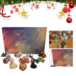 Dice Advent Calendar 2023 Christmas Countdown Calendar 24 Days D&D Dice Set for D&D Dungeons Dragons Pathfinder RPG DND Gifts