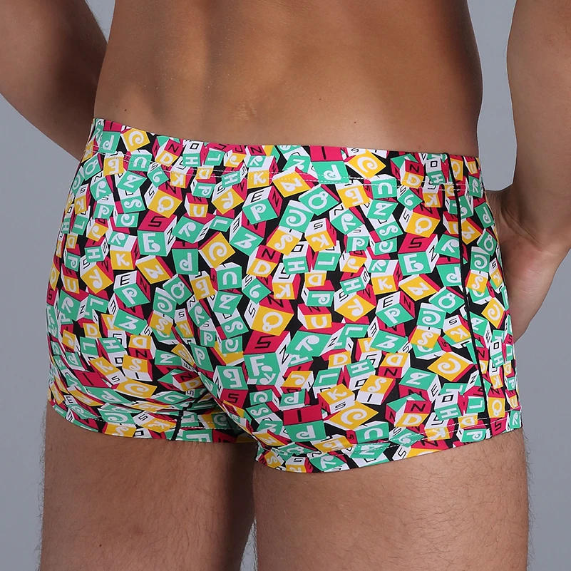 Description Picture 4 of itemNew Boxers for Men Underwear Ice Silk Solid Cuecas Masculina Calzoncillo Male Boxershorts Size S-XXL