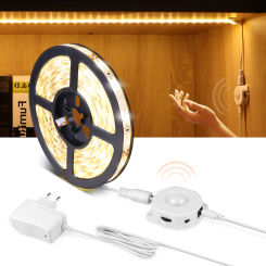 Motion Activated PIR Sensor LED Kitchen Light 12V 1M 2M 3M 4M 5M Auto ON/OFF Smart Night Light For Under Cabinet Bed Lighting