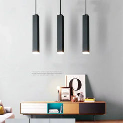 Rectangular Led Chandelier Moder Minimalist Kitchen Dining Table Aisle Sofa TV Background Pendant Lamp Home Decor Lustre Light