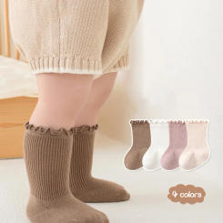 4 Pairs a Lot MILANCEL New Autumn Baby Socks Toddler Girls Cute Pit Strip Socks Kids Warm In Tube Socks