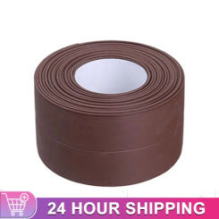 PVC Waterproof Wall Sticker Self-adhesive Sink Stove Crack Strip Kitchen Bathroom Bathtub Corner Sealant Strip New Style