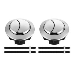 2pcs Bathroom Toilet Water tanks Flush Button Round Double Control Simple Installs