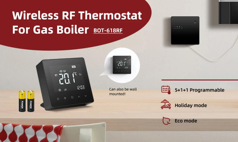 Description Picture 2 of itemBEOK Tuya Wireless Wifi Thermostat for Gas Boiler Smart Home Heating System Battery Powered Temperature Controller Google Home