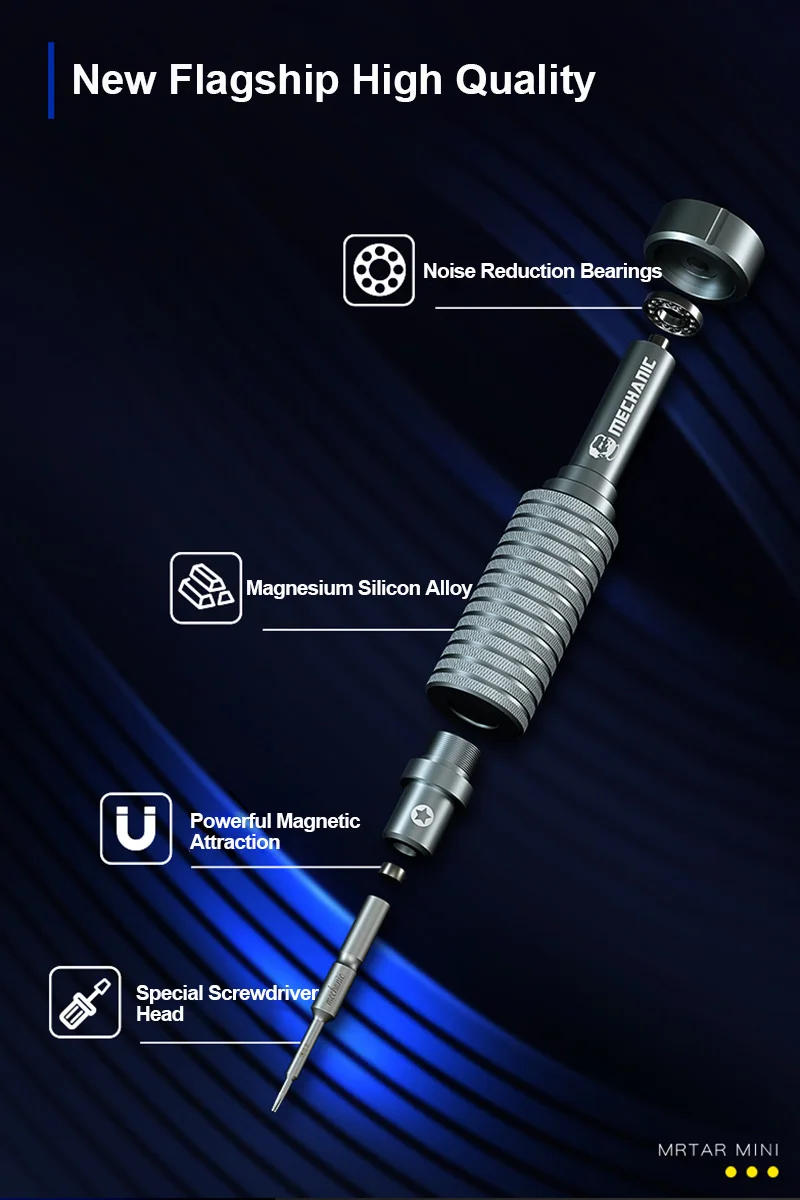 Description Picture 5 of itemNew MECHANIC High Hardness Screwdriver Kit Convex Cross Torx T2 Y0.6 Pentalobe Phillips for Phone Watch Repair Opening Tool