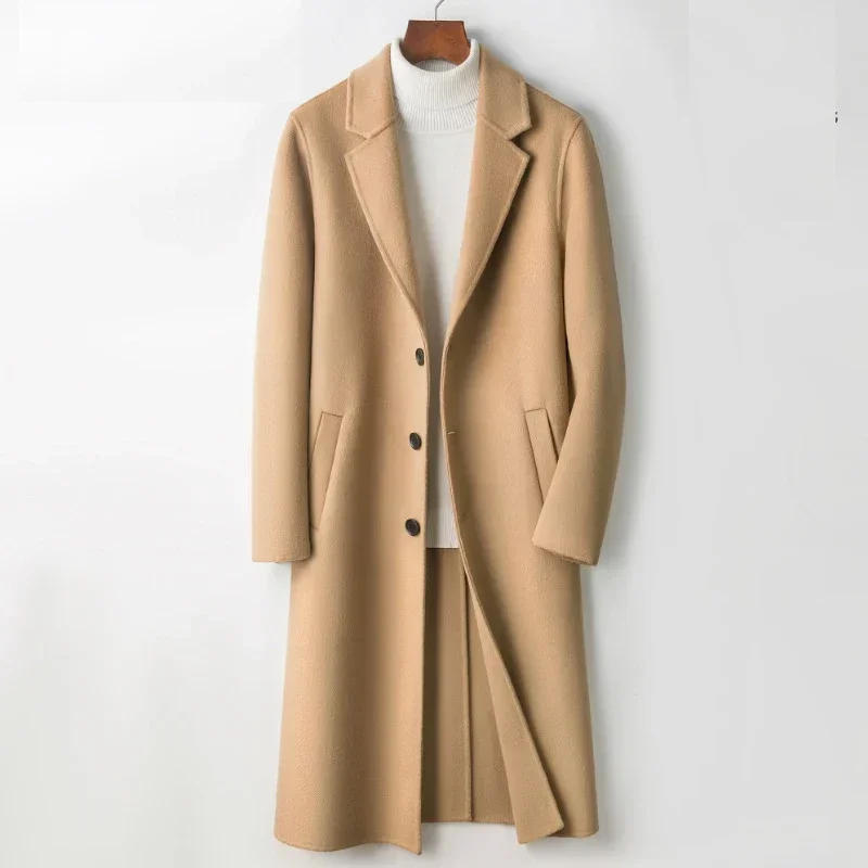 Description Picture 4 of itemMid Length Men's Knee Length Fitted Business Coat for Autumn and Winter Coats