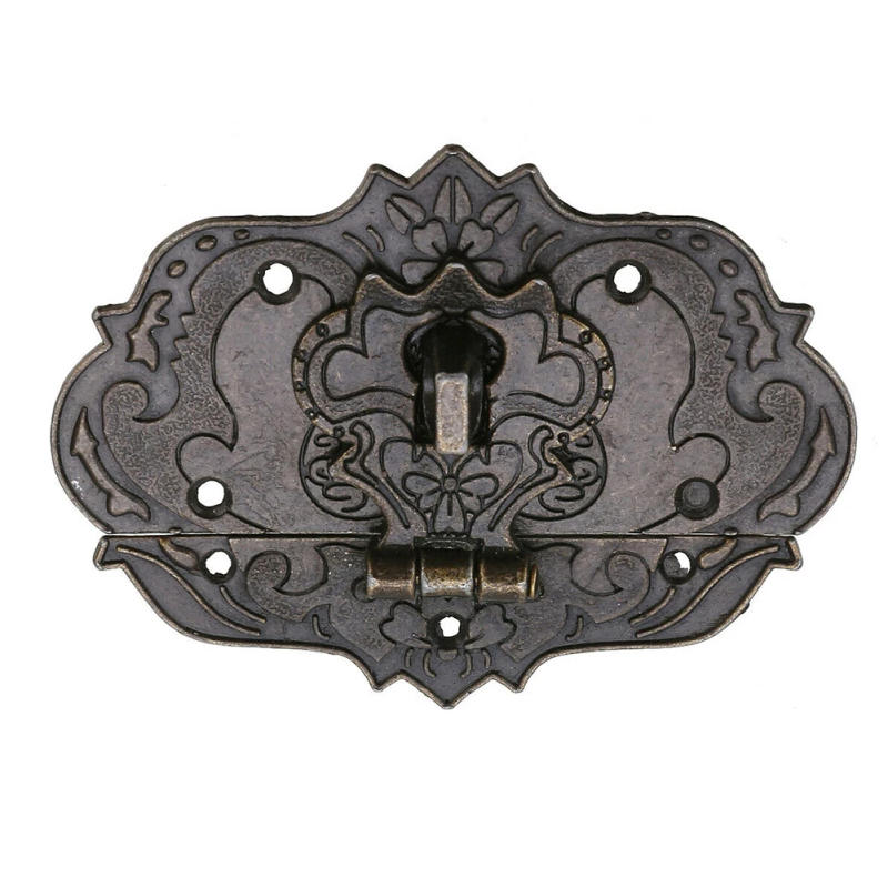 Description Picture 4 of itemJewelry Box Hasp Furniture Buckle Multipurpose Hardware Decor Antique Lock Latch With Screws Home Retro Mini Wooden Cases Chests