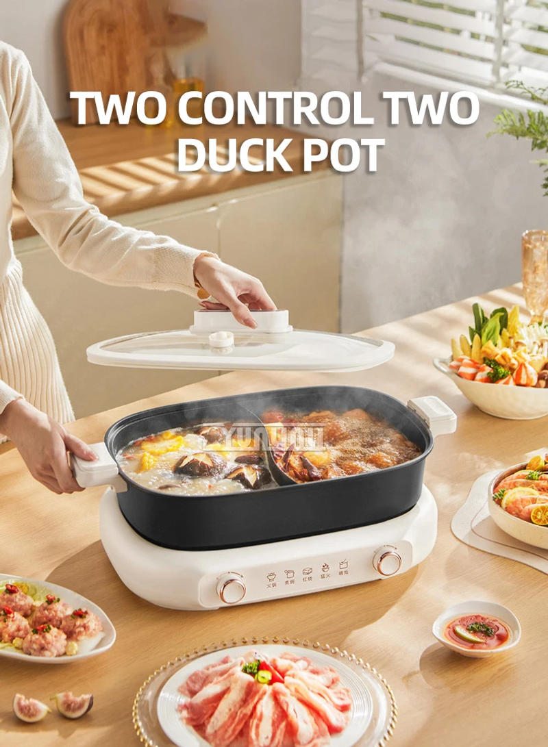 Description Picture 2 of itemElectric Multi Cooker Hot Pot Cooking Machine Household Temperature Control Electric Frying Pan Casserole Cuisine