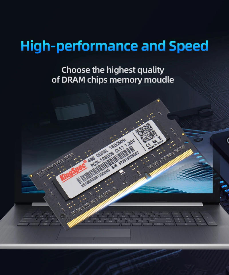Description Picture 2 of itemKingSpec DDR3 4GB 8GB Memory RAM Laptop 1600 Sodimm DDR3L 8g Memoria Ram For Laptop Memoria Rams 1600MHz Ddr3 1.35V Notebook