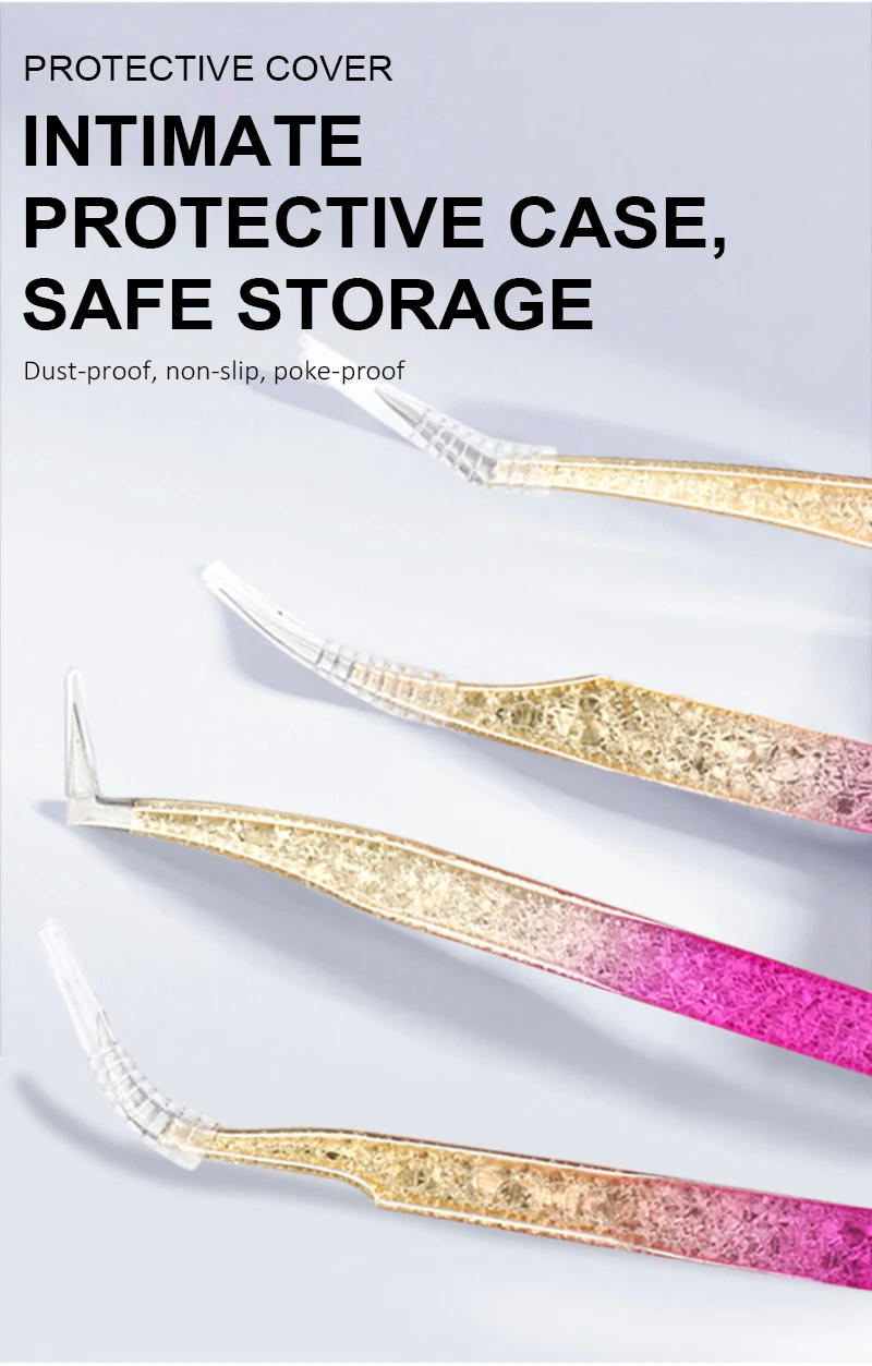 Description Picture 3 of itemLash Tweezers Eyelash Extension Clip Professional Makeup Cosmetic Tools Stainless Steel Eyebrow Eyelash Extension Tweezers